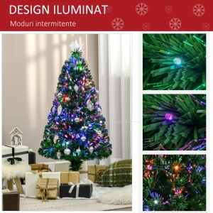 Brad artificial pentru Craciun Re-Bloom, LED, PVC/metal, verde, 60 x 120 cm, Resigilat, Grad A - Img 5