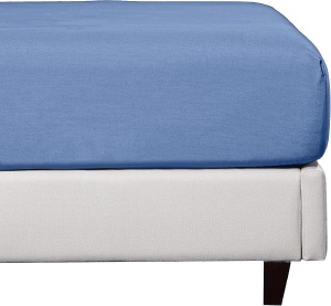 Cearsaf cu elastic Sleep Mantra, bumbac/poliester, albastru, 100 x 200 x 30 cm