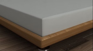 Cearsaf de pat cu elastic, bumbac 100%, 160x200+30 cm, gri - Verificat A · Re-Bloom - Img 2