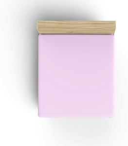 Cearsaf de pat cu elastic Premium Ranforce, bumbac 100%, 100x200+30 cm, liliac - Verificat A · Re-Bloom