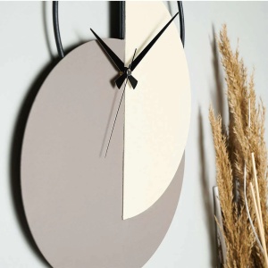 Ceas decorativ de perete Re-Bloom, metal, multicolor, 31 x 68 cm - Img 3