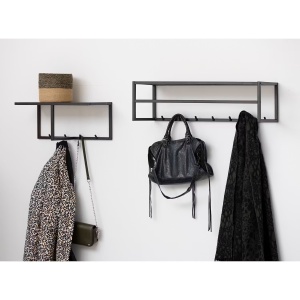 Coogee I cuier de perete 77x22x28 cm, 7 carlige, MDF/metal, natur/negru - Verificat A · Re-Bloom - Img 2