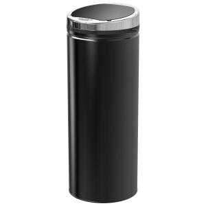 Cos de gunoi automat Re-Bloom, cu senzor si infrarosu, ABS/otel inoxidabil, negru/argintiu, 30,5 x 30,5 x 81,5 cm, 50 L, Resigilat, Grad A
