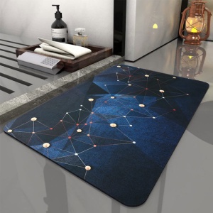 Covoras de baie Okywill, textil/spuma/cauciuc, multicolor, 40 x 60 cm - Img 3