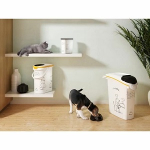 Cutie alimente pentru animale de companie Curver, cu capac, plastic, 10L, 4kg, Resigilat, Grad A - Img 2