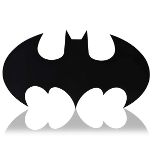 Decor de perete LED model Batman, MDF, 50x25 cm, negru - Verificat A · Re-Bloom