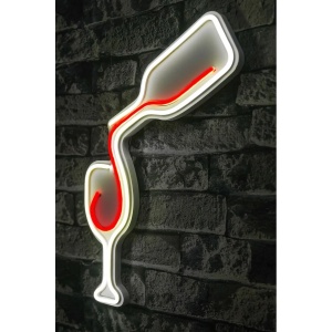 Decor de perete Re-Bloom, LED, plastic, alb/rosu, 35 x 45 x 3 cm - Img 4