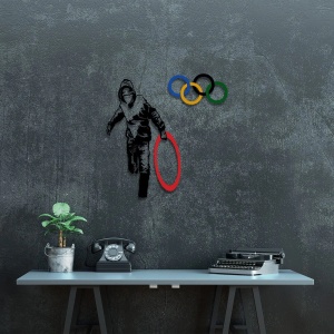 Decor de perete Re-Bloom, metal, multicolor, 62 x 61 cm - Img 2