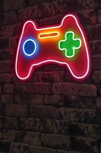 Decor de perete Re-Bloom, model controller Play Station, LED, PVC, multicolor, 40 x 3 x 29 cm - Img 5