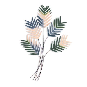 Decor de perete Re-Bloom, model frunze, metal, multicolor, 72 x 108 cm