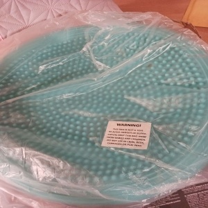 Everest Fitness perna de echilibru ortopedica gonflabila, Ø33 cm, 150 kg, pompa inclusa, turcoaz - Verificat A · Re-Bloom - Img 7