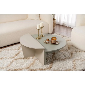 Hanah Home masa cafea living 90x60x30 cm, PAL 18mm, gri si verde - Verificat A · Re-Bloom - Img 3