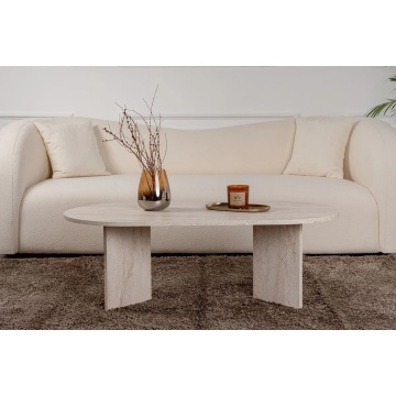 Hanah Home masuta de cafea 119x60x40 cm, PAL 18mm melaminat, travertin - Verificat A · Re-Bloom - Img 2