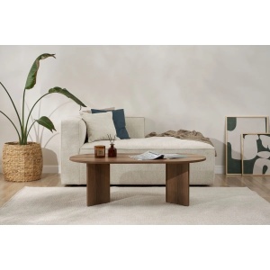 Hanah Home masuta de cafea, PAL melaminat, 119x60x40cm, Nuc - Verificat A · Re-Bloom - Img 4