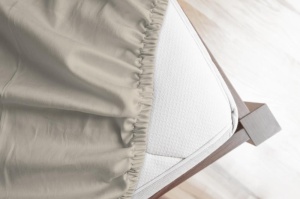 Henty cearsaf bumbac 140x200 cm, cu fermoar, ecru - Verificat A · Re-Bloom - Img 2