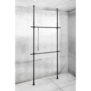 Hercules Basic stand telescopic haine 75-120x165-300 cm, otel acoperit cu pulbere, reglabil, negru - Verificat A · Re-Bloom - Img 3