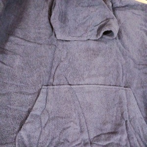 Homelevel poncho de baie unisex, bumbac organic 100%, marime S-M, gluga + buzunar cangur, lavabil 40°C, gri - Verificat A · Re-Bloom - Img 7