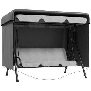Husa protectie mobilier gradina/leagan Hollywood, PE, rezistenta UV, 215x155x150cm, Gri inchis - Verificat A · Re-Bloom