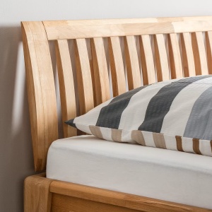 LayaWOOD cadru pat 180x200 cm, lemn masiv fag uleiat, inaltime 92 cm, natur - Verificat A · Re-Bloom - Img 6
