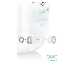 Navaris dozator bauturi sticla borosilicata rainbow irizat, 5L, Ø16x27cm, 2kg, robinet inox, stand metalic, manere lemn, rezistenta -20°C/300°C, transparent/rainbow - Verificat A · Re-Bloom - Img 5