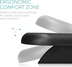Navaris suport ergonomic picioare birou, plastic, 44.8x33.5 cm, inclinare reglabila 0-15°, butoane masaj, picioare cauciuc anti-alunecare, negru - Verificat A · Re-Bloom - Img 5