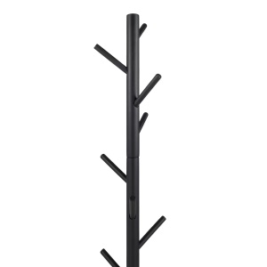 Nootas cuier 36x170x36 cm, lemn masiv lacuit, partial asamblat, negru - Verificat A · Re-Bloom - Img 4
