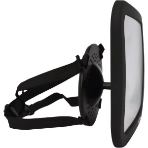 Oglinda auto supraveghere bebe, MyHappyRide, fixare tetiera, suport anti-alunecare, negru, Resigilat, Grad A - Img 2
