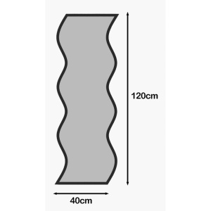 Oglinda de perete Re-Bloom, MDF/sticla, negru, 40 x 120 x 2,2 cm - Img 4