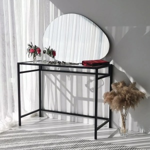 Oglinda decorativa de perete Re-Bloom Hanah Home, MDF 100%, 76x50x2.2 cm, montare perete, alb - Verificat A · Re-Bloom - Img 2