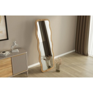 Oglinda decorativa Re-Bloom, MDF/sticla, natur, 50 x 160 x 2.2 cm - Img 4