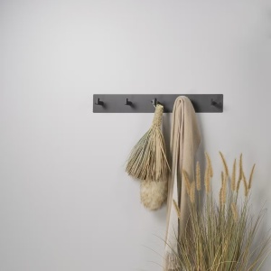 Oxnard II cuier perete 5 carlige 70x10x7 cm, metal vopsit pulbere, negru - Verificat A · Re-Bloom - Img 3