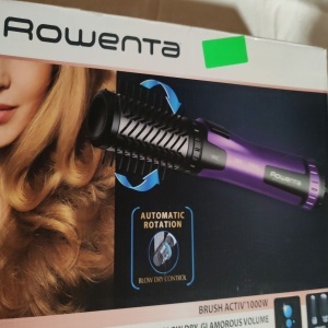 Perie rotativa cu aer cald Rowenta Brush Activ' CF9525F0, 1000W, 2 perii rotative, 2 trepte de temperatura si viteza, functie jet de aer rece, generator de ioni, invelis ceramic, rotire alternativa, lungime cablu 1.8m, negru & violet, Resigilat, Grad A - Img 2
