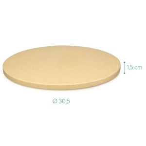 Piatra de pizza rotunda Navaris, 30,5 cm, din cordierite, rezistenta pana la 800°C, Resigilat, Grad A - Img 2