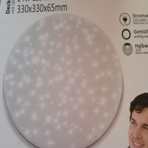 Plafoniera Starry Sky, Lumare, 24 W, 2000 lm, Diametru 315 mm, Rotund, 2700 K Alb cald, cu efect de sclipici, Resigilat, Grad A - Img 6