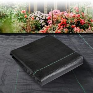 Plasa impotriva buruienilor LGJIAOJIAO, tesatura, negru, 2 x 5 m