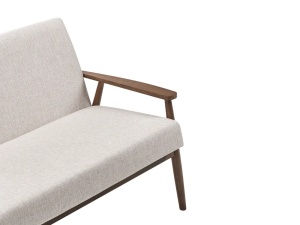 Produs Resigilat Canapea 3 locuri Re-Bloom Esrum, textil/MDF/cauciuc, 151x72x79 cm, spuma, 110 kg/persoana, maro inchis/bej - Verificat A - Img 6