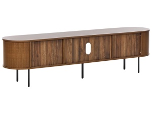 Produs Resigilat Comoda TV Re-Bloom Taroon, PAL/otel, 180x40x50 cm, picioare 20 cm, maro inchis - Verificat A - Img 4