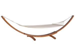 Produs Resigilat Hamac Re-Bloom Treviso, lemn zada/bumbac, 415x124x122 cm, 150 kg, 43 kg, bej/maro - Verificat A