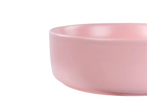 Produs Resigilat Lavoar pentru baie Re-Bloom Gudar, ceramica, 37x37x12 cm, scurgere 35mm, roz - Verificat A - Img 5