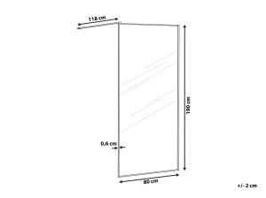 Produs Resigilat Paravan de dus Re-Bloom Waspam, 80x190 cm, sticla securizata 6mm, aluminiu/inox, usa reversibila, negru transparent - Verificat A - Img 4