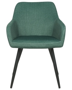 Produs Resigilat Set 2 scaune de masa Re-Bloom Casmalia, catifea, 60x66x80 cm, sezut 50x36 cm, 150 kg, verde inchis/negru - Verificat A - Img 3