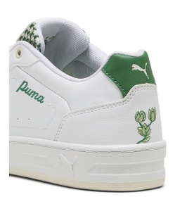 Puma, Pantofi sport de piele ecologica Court Classy Blossom, Alb, 37, Resigilat, Grad A - Img 3