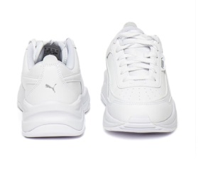 Puma, Pantofi sport din piele ecologica Cilia Mode, Alb, 37.5, Resigilat, Grad A - Img 4