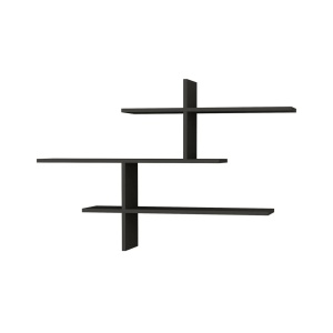 Raft de perete Leo, PAL melaminat, 123x80.5x22cm, Antracit - Verificat A · Re-Bloom