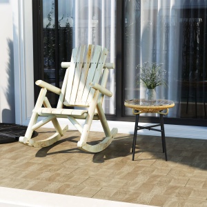 Scaun balansoar de gradina Re-Bloom, lemn de brad, 66x96x98 cm, sezut 52x48 cm, spatar 77x46 cm, 113 kg, lemn natural - Verificat A · Re-Bloom - Img 3