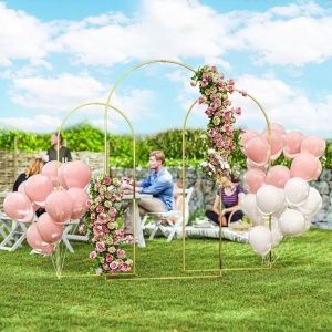 Set 3 arcade evenimente Re-Bloom, metal, 120x220 cm / 100x200 cm / 80x180 cm, auriu - Verificat A · Re-Bloom - Img 3