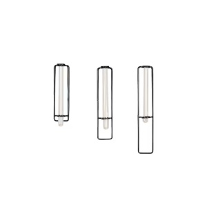 Set 3 decoratiuni de perete pentru flori Re-Bloom, metal, negru, 20 x 25 x 30 cm