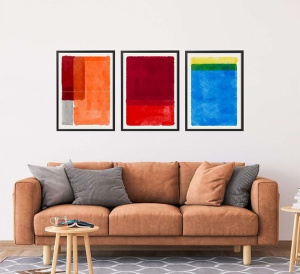 Set 3 tablouri decorative MDF, 3x50x70 cm, MDF 100%, imprimare digitala, multicolor - Verificat A · Re-Bloom - Img 2