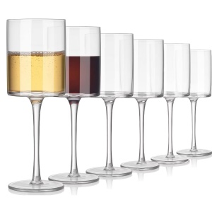 Set 6 pahare vin, model drept, 400 ml, sticla, transparent, Resigilat, Grad A - Img 3