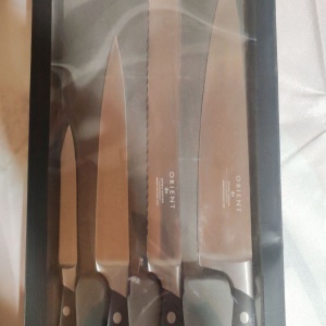 Set cutite de bucatarie, 4 piese, din otel inoxidabil german X50 Ultra +, negru, Resigilat, Grad A - Img 5